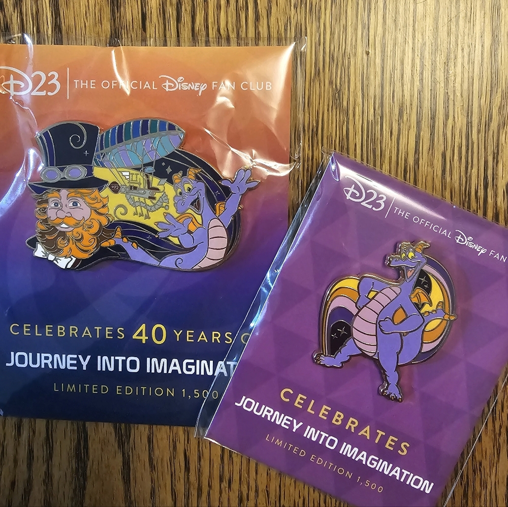 D23 Exclusive Figment Fan Pins Journey into Imagination LE 1500